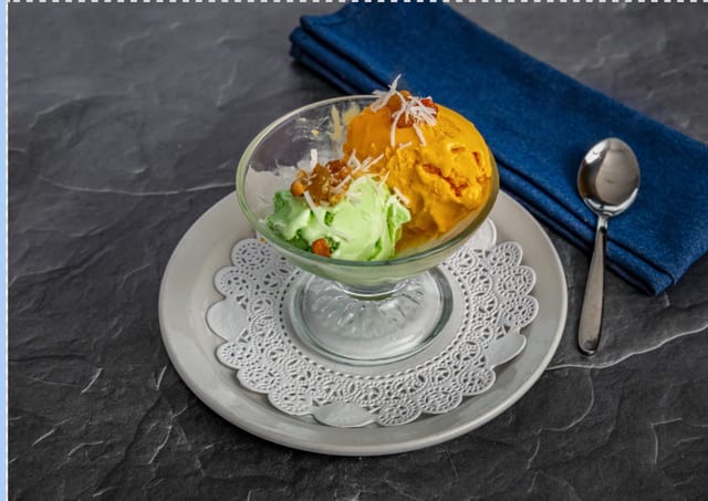 Mango Pistachio Ice Cream.